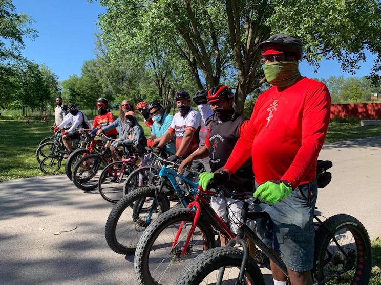Cyclists at Big Marsh Park